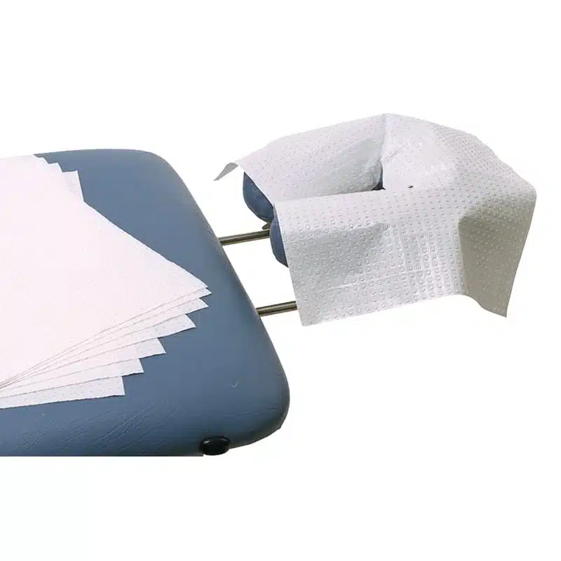 Almohadilla de reposacabezas de película de papel desechable